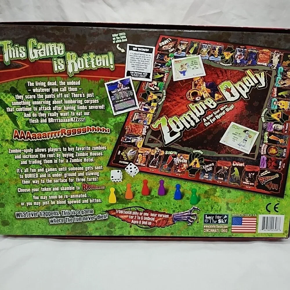 *New Open Box* Zombieopoly Board Game